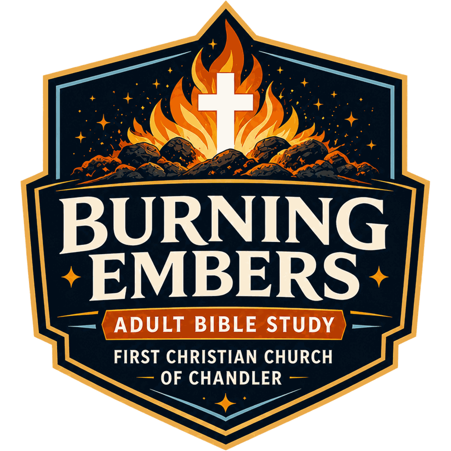 Burning Embers adult Bible study emblem