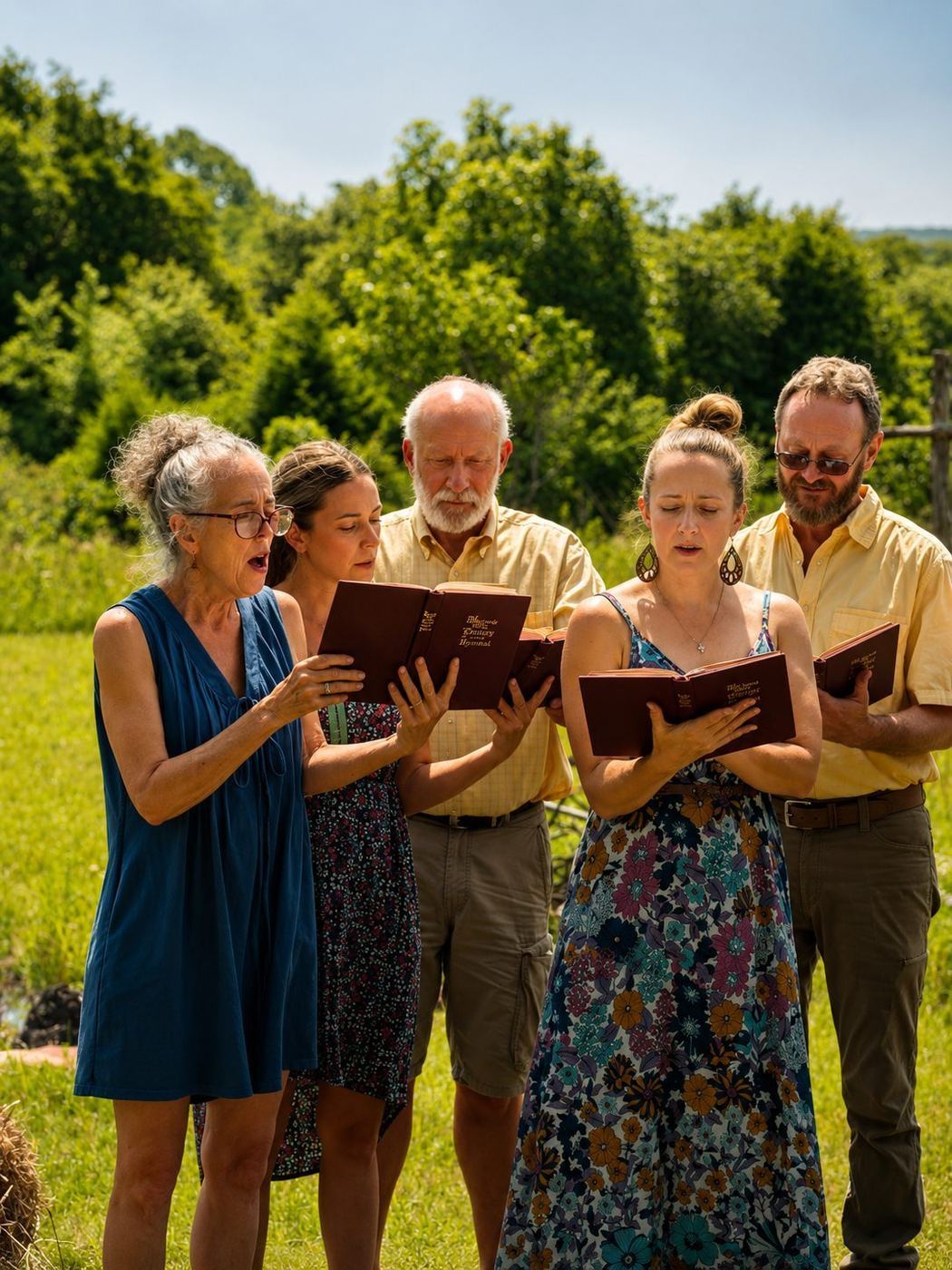 FCC choir singing outdoors