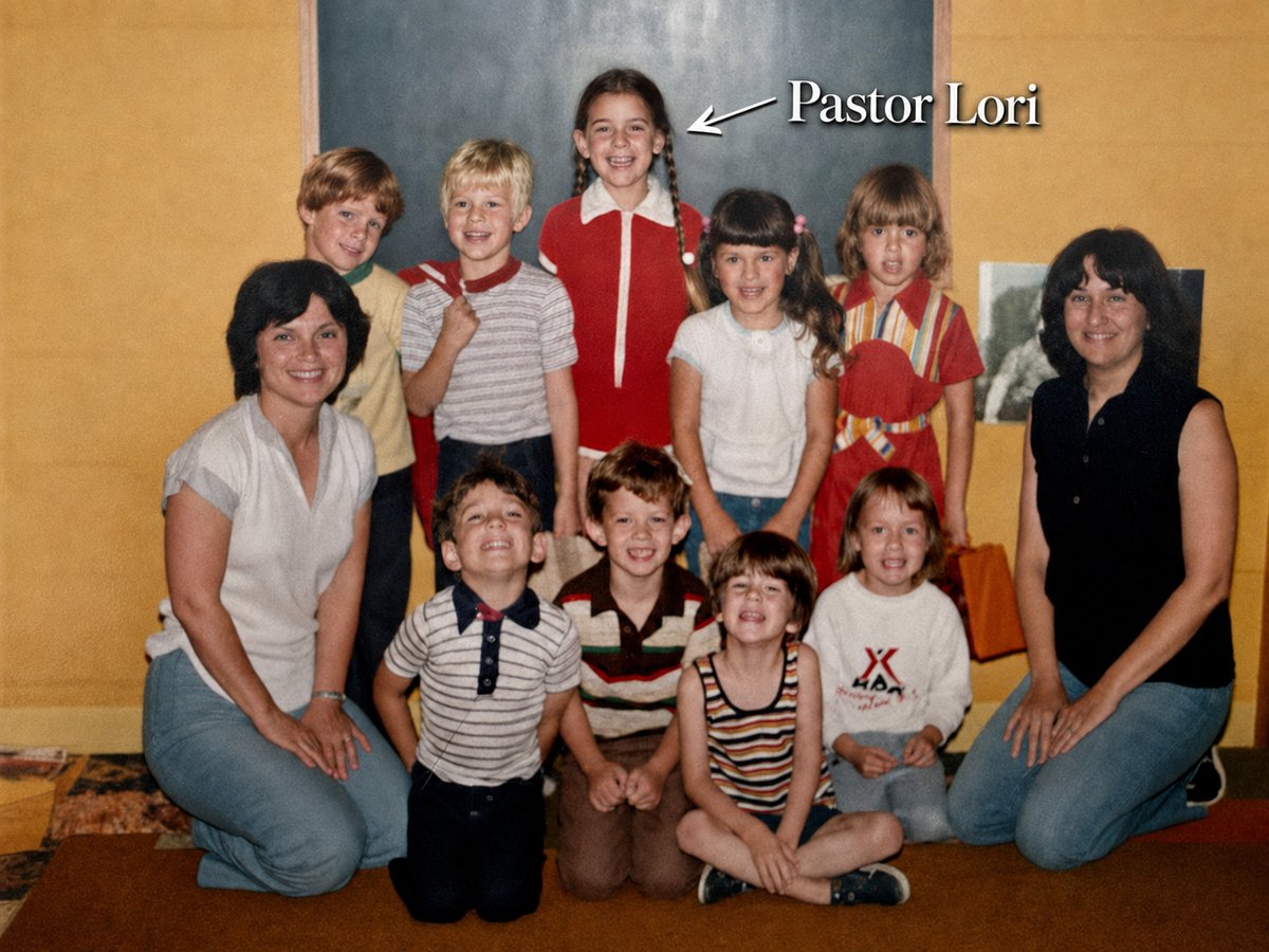 Pastor Lori as a girl in a Sunday school class at FCC