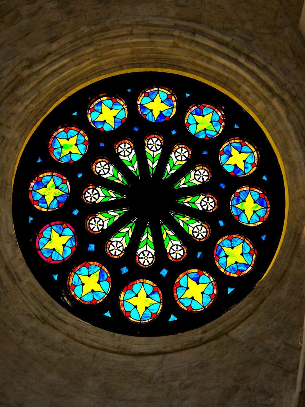 Stained glass window at First Christian Church of Chandler